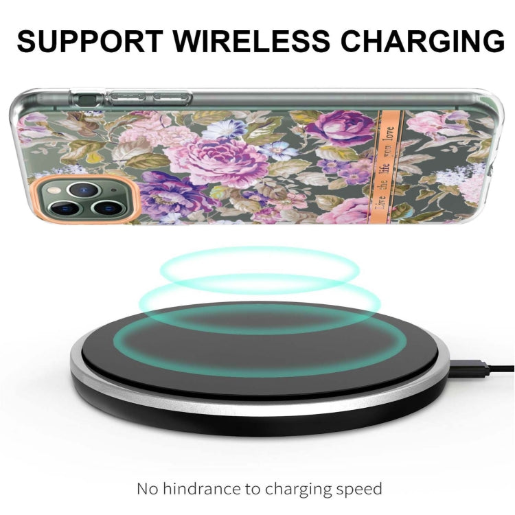 For iPhone 11 Pro Max Flowers and Plants Series IMD TPU Phone Case