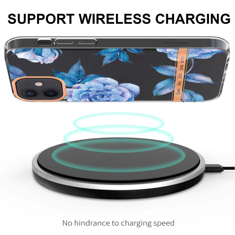 For iPhone 12 / 12 Pro Flowers and Plants Series IMD TPU Phone Case