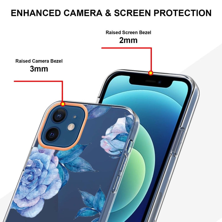 For iPhone 12 / 12 Pro Flowers and Plants Series IMD TPU Phone Case