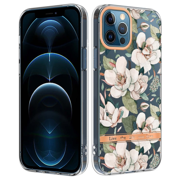 For iPhone 12 Pro Max Flowers and Plants Series IMD TPU Phone Case