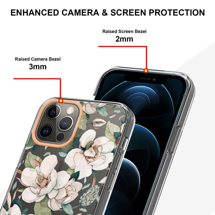 For iPhone 12 Pro Max Flowers and Plants Series IMD TPU Phone Case
