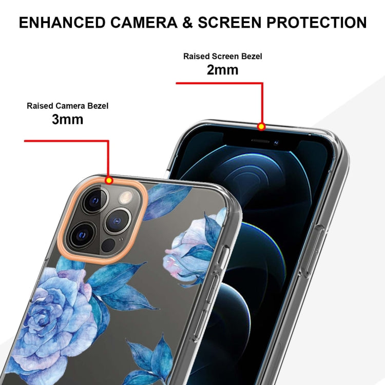 For iPhone 12 Pro Max Flowers and Plants Series IMD TPU Phone Case