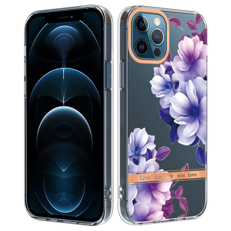 For iPhone 12 Pro Max Flowers and Plants Series IMD TPU Phone Case