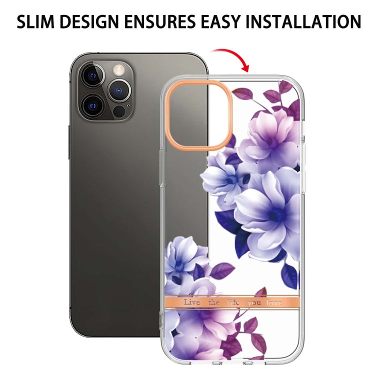 For iPhone 12 Pro Max Flowers and Plants Series IMD TPU Phone Case