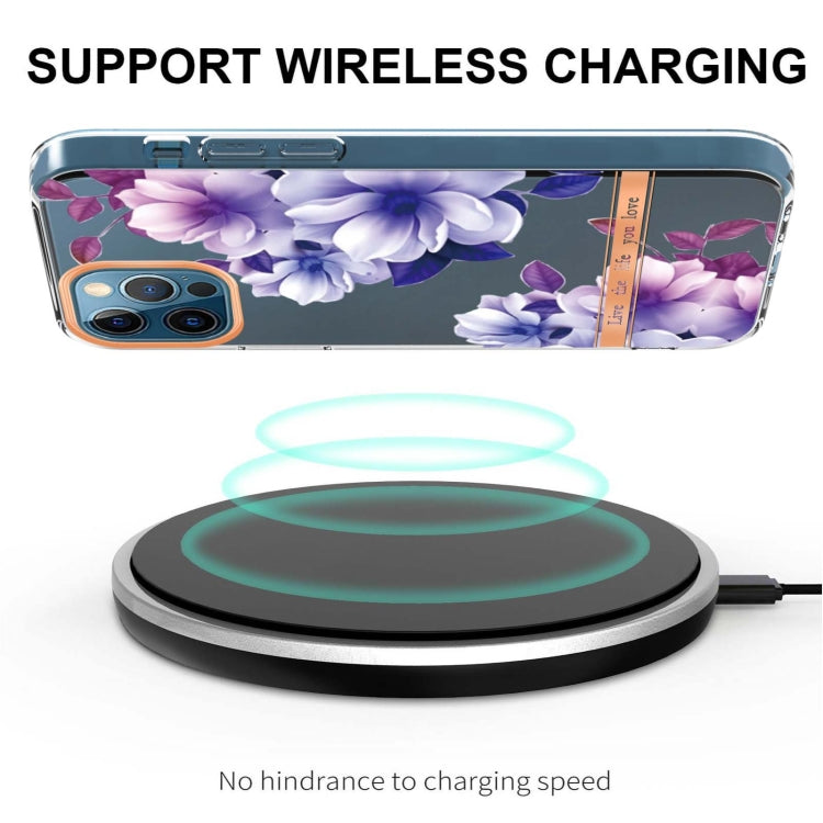 For iPhone 12 Pro Max Flowers and Plants Series IMD TPU Phone Case