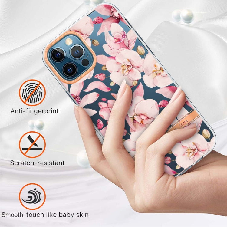 For iPhone 12 Pro Max Flowers and Plants Series IMD TPU Phone Case