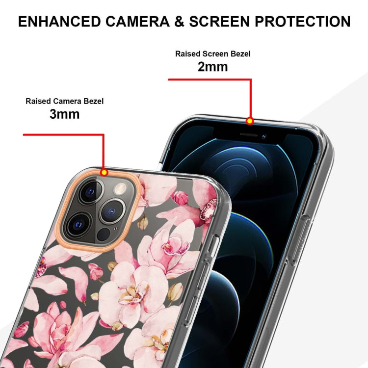 For iPhone 12 Pro Max Flowers and Plants Series IMD TPU Phone Case
