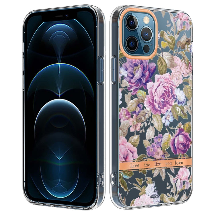For iPhone 12 Pro Max Flowers and Plants Series IMD TPU Phone Case