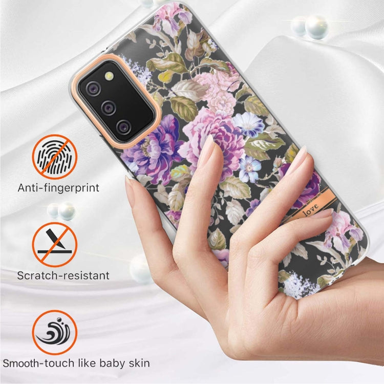 For Samsung Galaxy A02s US Version 166mm Flowers and Plants Series IMD TPU Phone Case