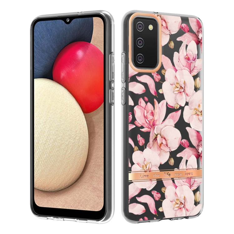For Samsung Galaxy A02s US Version 166mm Flowers and Plants Series IMD TPU Phone Case