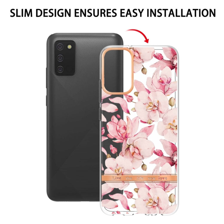 For Samsung Galaxy A02s US Version 166mm Flowers and Plants Series IMD TPU Phone Case