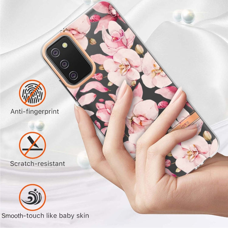 For Samsung Galaxy A02s US Version 166mm Flowers and Plants Series IMD TPU Phone Case