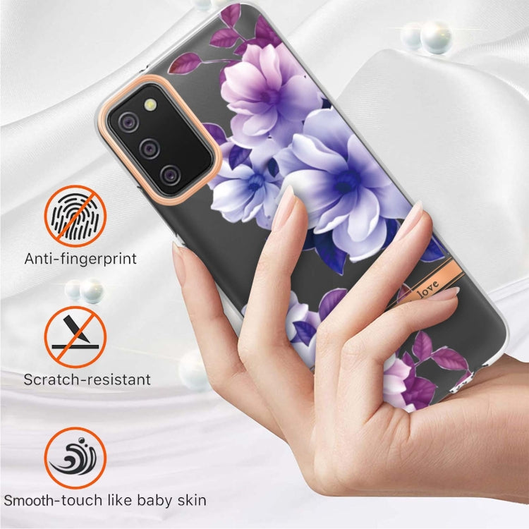 For Samsung Galaxy A02s US Version 166mm Flowers and Plants Series IMD TPU Phone Case