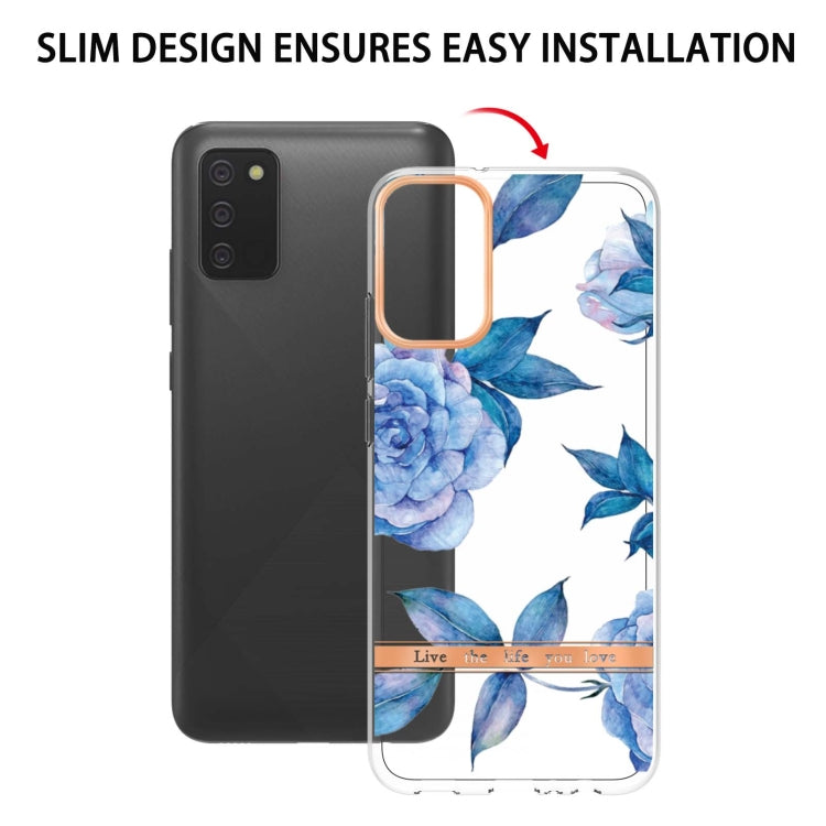For Samsung Galaxy A02s US Version 166mm Flowers and Plants Series IMD TPU Phone Case