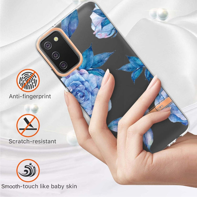 For Samsung Galaxy A02s US Version 166mm Flowers and Plants Series IMD TPU Phone Case
