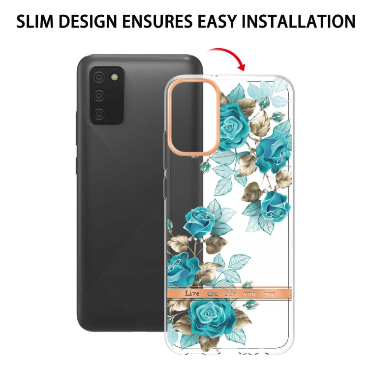 For Samsung Galaxy A02s US Version 166mm Flowers and Plants Series IMD TPU Phone Case