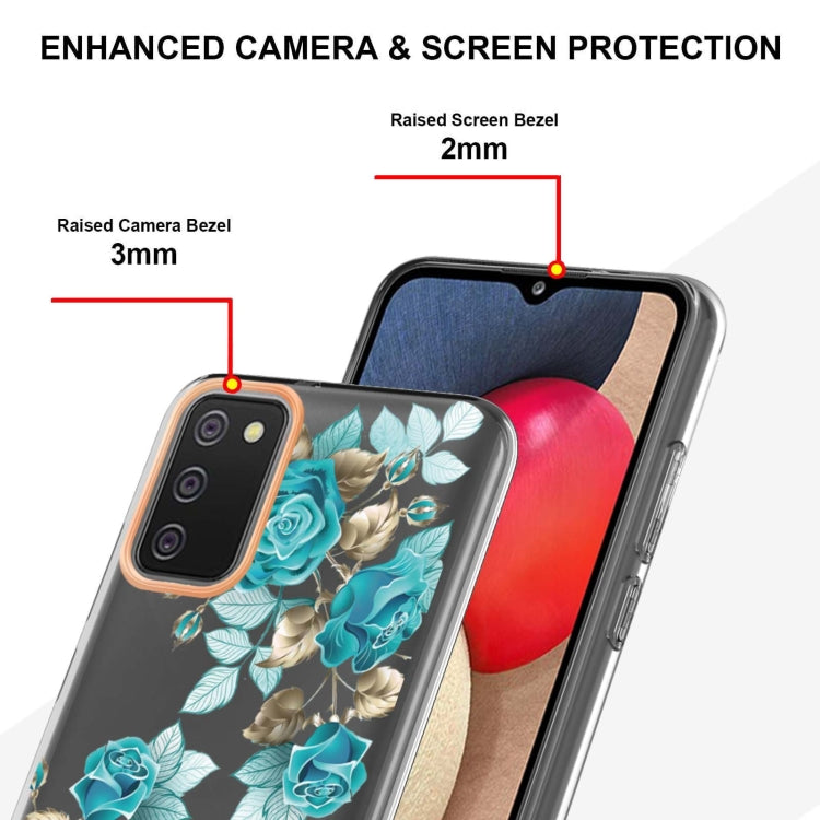 For Samsung Galaxy A02s US Version 166mm Flowers and Plants Series IMD TPU Phone Case