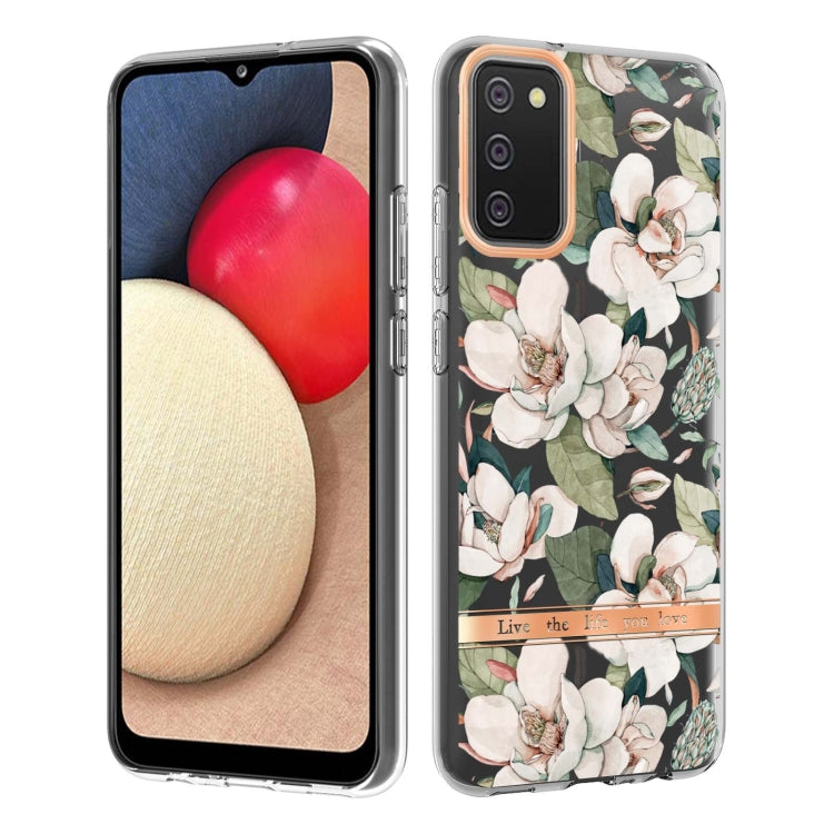 For Samsung Galaxy A02s US Version 166mm Flowers and Plants Series IMD TPU Phone Case