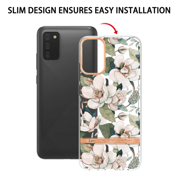 For Samsung Galaxy A02s US Version 166mm Flowers and Plants Series IMD TPU Phone Case