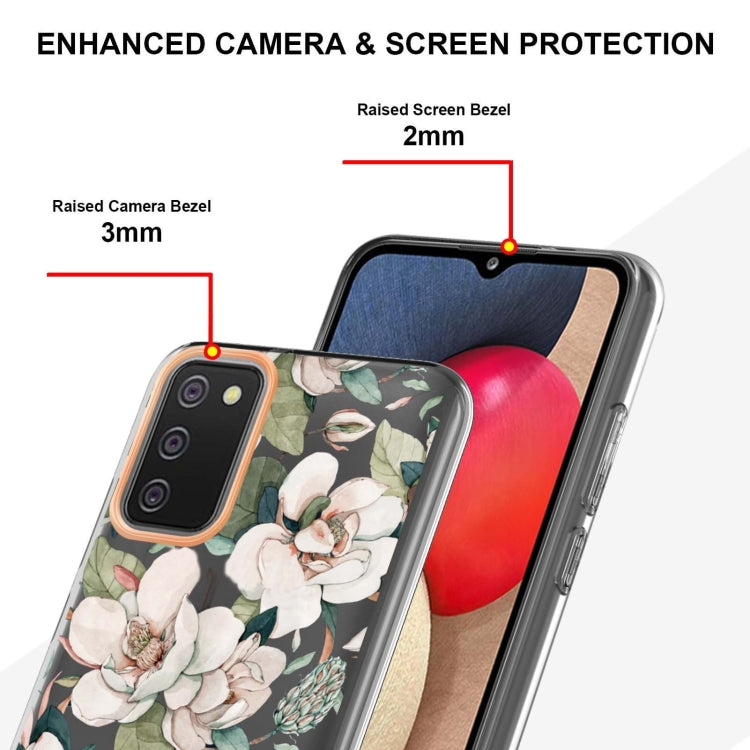 For Samsung Galaxy A02s US Version 166mm Flowers and Plants Series IMD TPU Phone Case