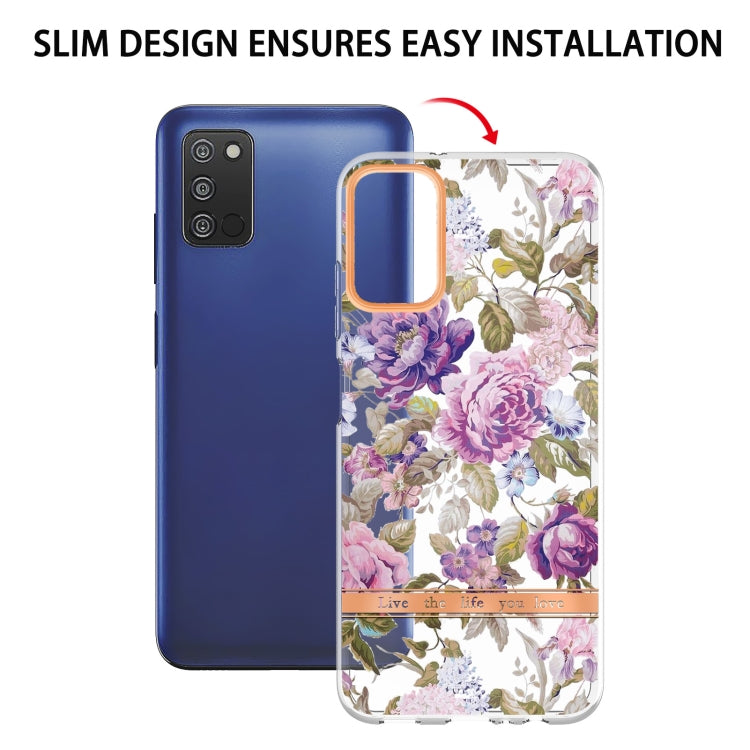 For Samsung Galaxy A03s Flowers and Plants Series IMD TPU Phone Case