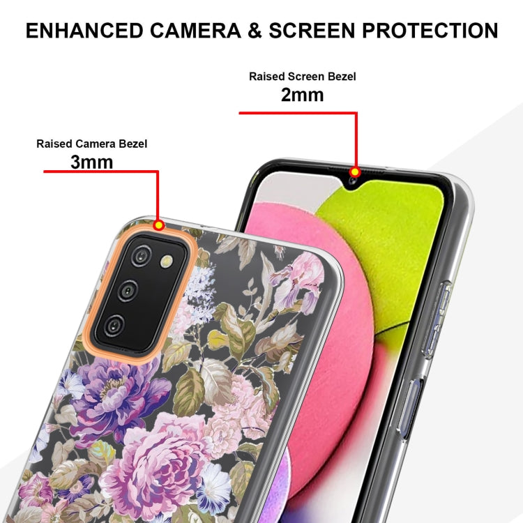 For Samsung Galaxy A03s Flowers and Plants Series IMD TPU Phone Case