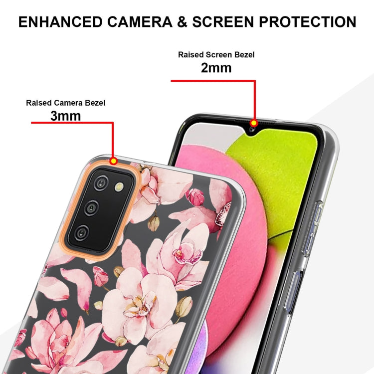 For Samsung Galaxy A03s Flowers and Plants Series IMD TPU Phone Case