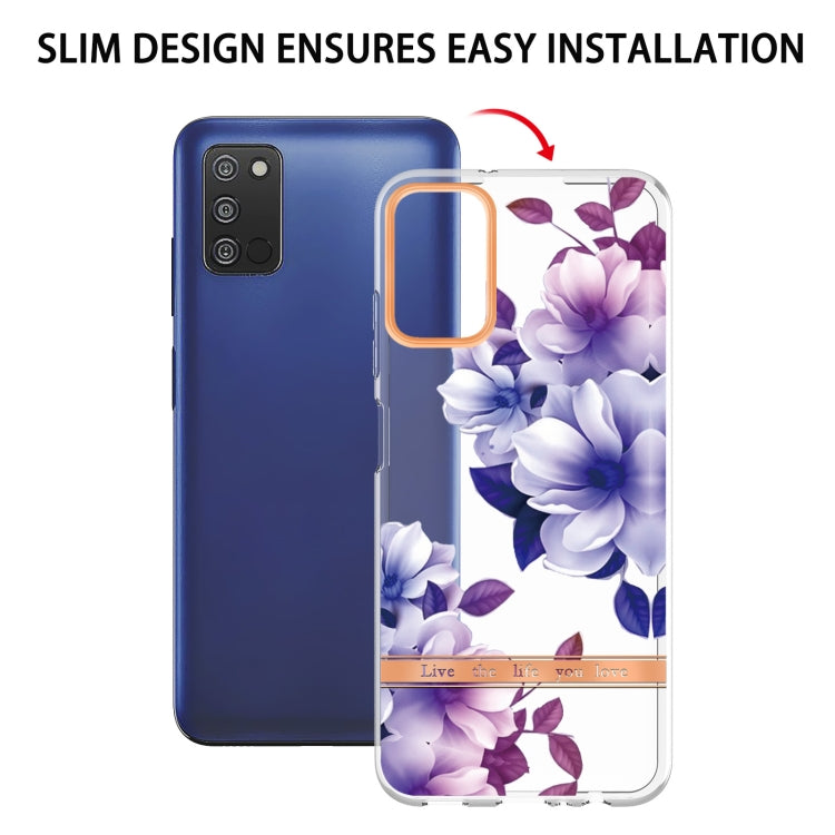 For Samsung Galaxy A03s Flowers and Plants Series IMD TPU Phone Case
