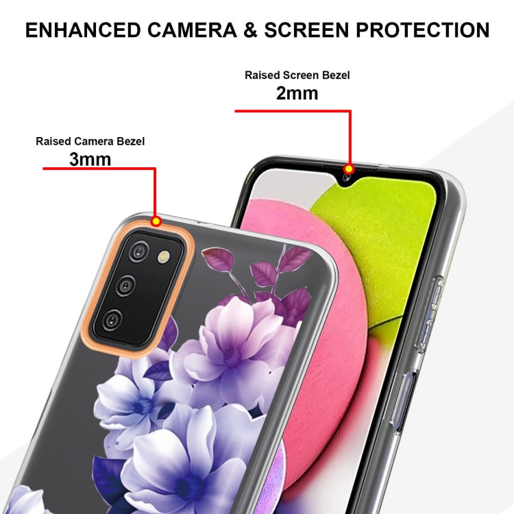 For Samsung Galaxy A03s Flowers and Plants Series IMD TPU Phone Case