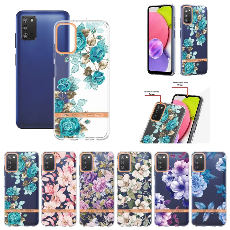 For Samsung Galaxy A03s Flowers and Plants Series IMD TPU Phone Case