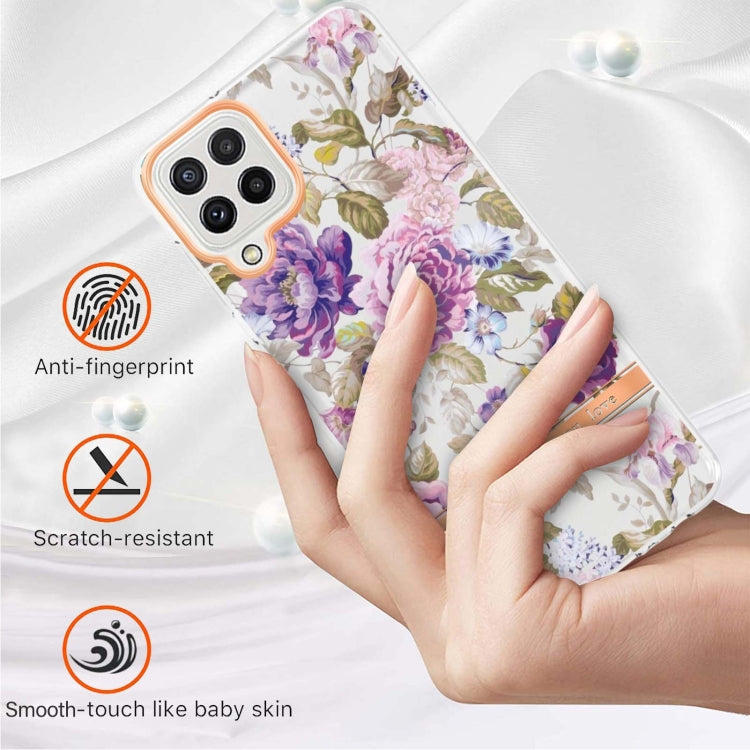 For Samsung Galaxy A22 4G EU Version / M32 International Version Flowers and Plants Series IMD TPU Phone Case