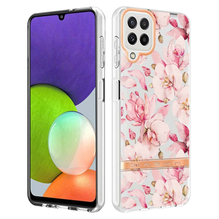 For Samsung Galaxy A22 4G EU Version / M32 International Version Flowers and Plants Series IMD TPU Phone Case