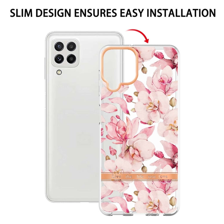 For Samsung Galaxy A22 4G EU Version / M32 International Version Flowers and Plants Series IMD TPU Phone Case