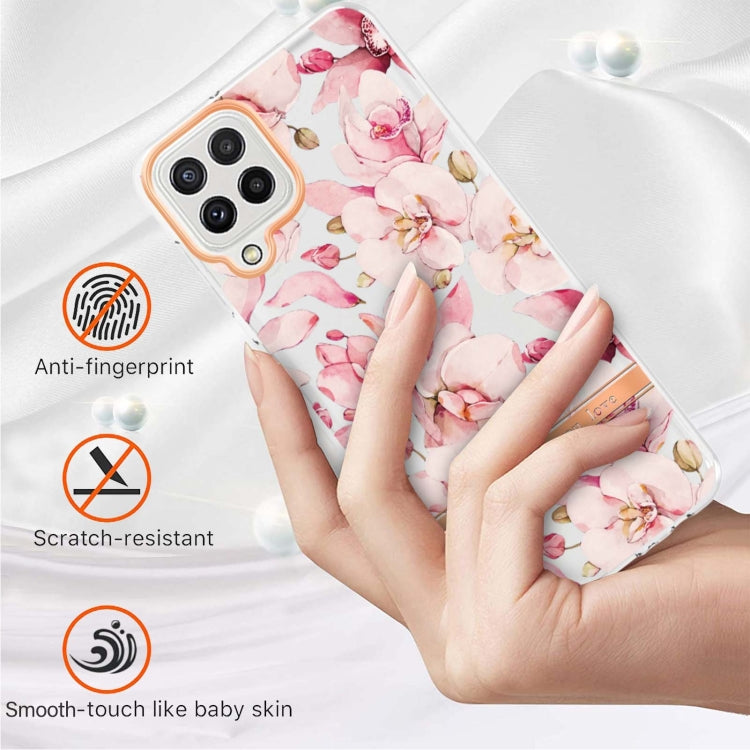 For Samsung Galaxy A22 4G EU Version / M32 International Version Flowers and Plants Series IMD TPU Phone Case