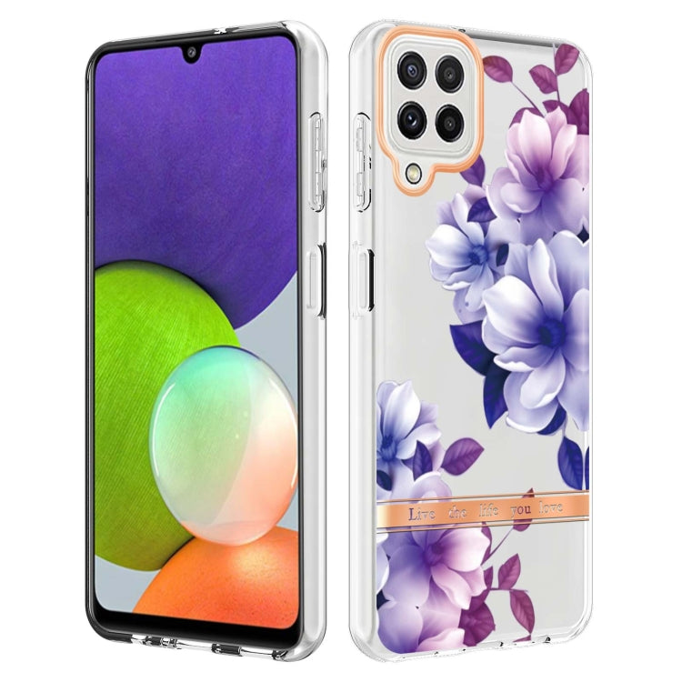 For Samsung Galaxy A22 4G EU Version / M32 International Version Flowers and Plants Series IMD TPU Phone Case