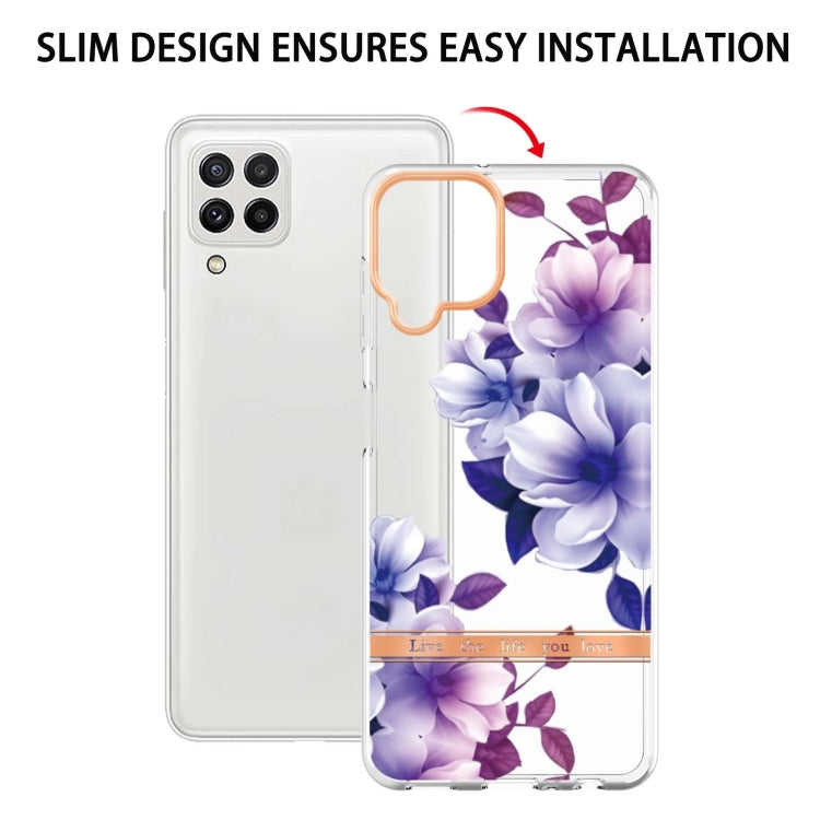 For Samsung Galaxy A22 4G EU Version / M32 International Version Flowers and Plants Series IMD TPU Phone Case