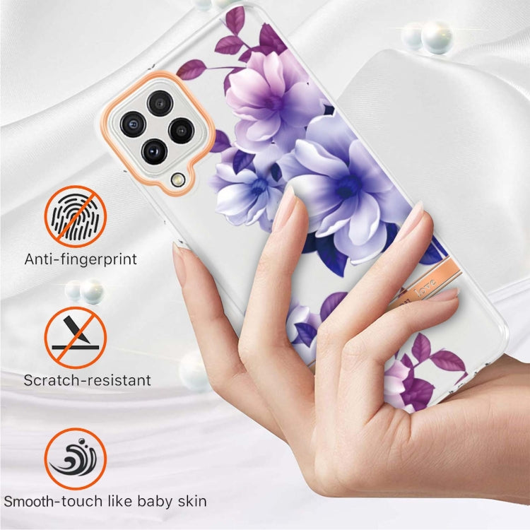 For Samsung Galaxy A22 4G EU Version / M32 International Version Flowers and Plants Series IMD TPU Phone Case