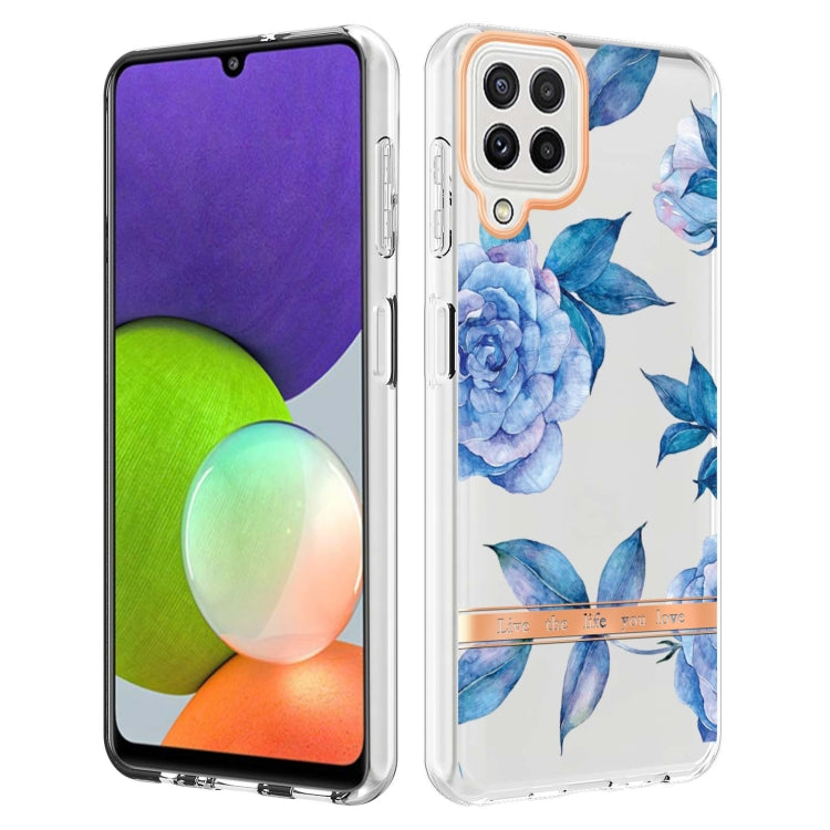For Samsung Galaxy A22 4G EU Version / M32 International Version Flowers and Plants Series IMD TPU Phone Case
