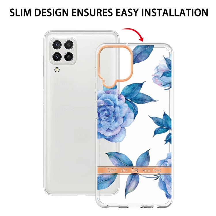 For Samsung Galaxy A22 4G EU Version / M32 International Version Flowers and Plants Series IMD TPU Phone Case