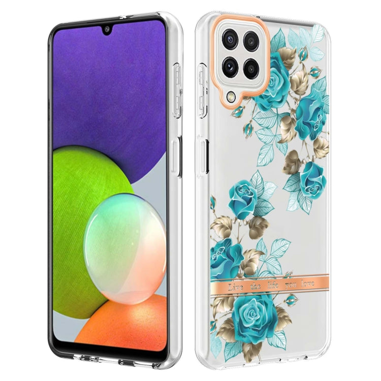 For Samsung Galaxy A22 4G EU Version / M32 International Version Flowers and Plants Series IMD TPU Phone Case