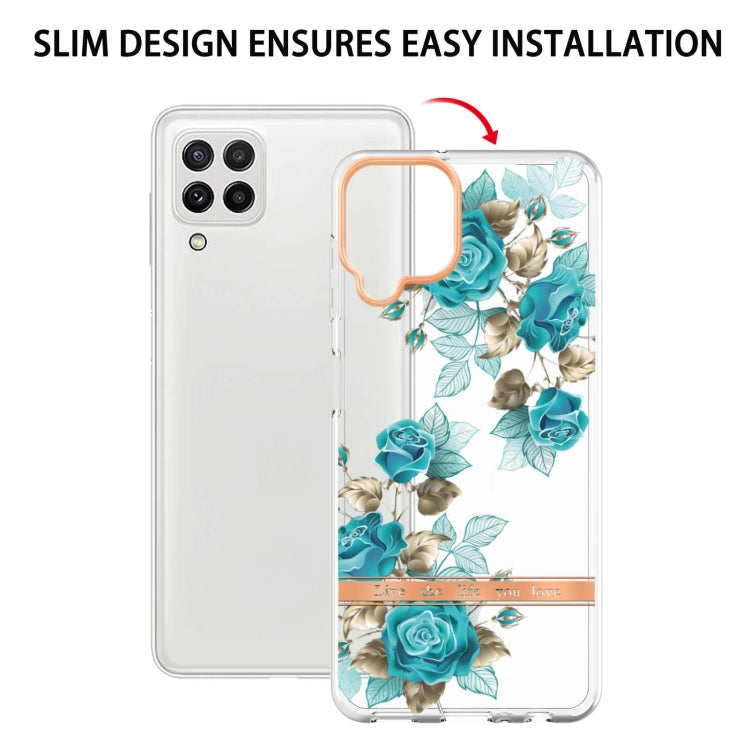For Samsung Galaxy A22 4G EU Version / M32 International Version Flowers and Plants Series IMD TPU Phone Case