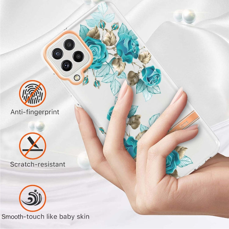 For Samsung Galaxy A22 4G EU Version / M32 International Version Flowers and Plants Series IMD TPU Phone Case
