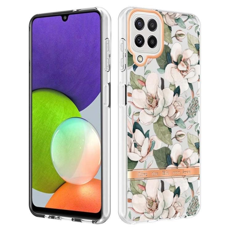 For Samsung Galaxy A22 4G EU Version / M32 International Version Flowers and Plants Series IMD TPU Phone Case