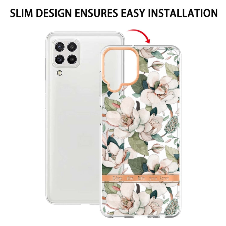 For Samsung Galaxy A22 4G EU Version / M32 International Version Flowers and Plants Series IMD TPU Phone Case