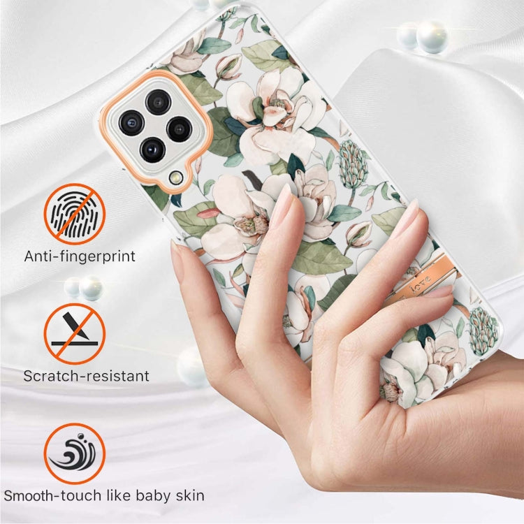 For Samsung Galaxy A22 4G EU Version / M32 International Version Flowers and Plants Series IMD TPU Phone Case