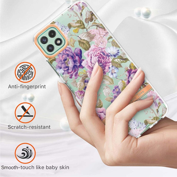 For Samsung Galaxy A22 5G Flowers and Plants Series IMD TPU Phone Case
