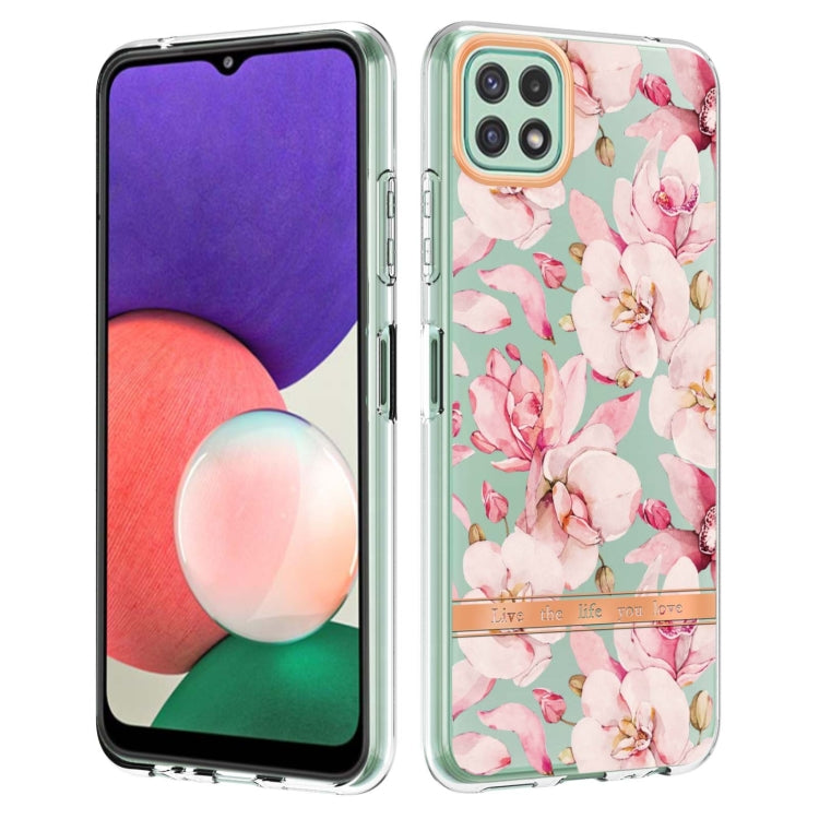 For Samsung Galaxy A22 5G Flowers and Plants Series IMD TPU Phone Case