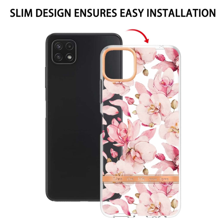 For Samsung Galaxy A22 5G Flowers and Plants Series IMD TPU Phone Case