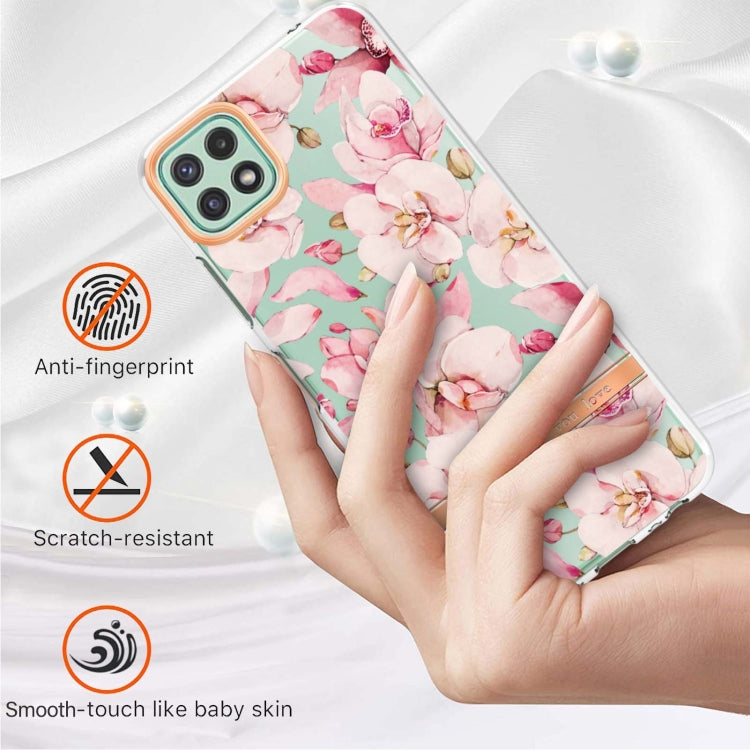 For Samsung Galaxy A22 5G Flowers and Plants Series IMD TPU Phone Case