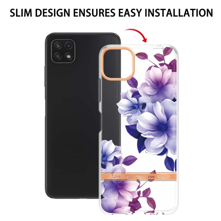 For Samsung Galaxy A22 5G Flowers and Plants Series IMD TPU Phone Case